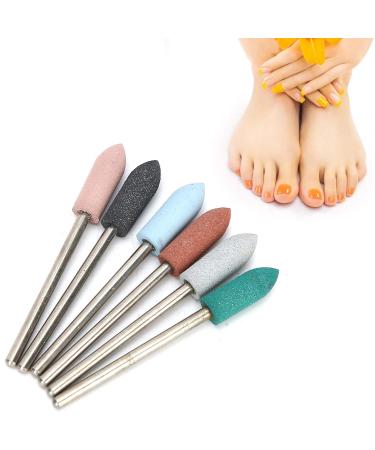 6Pcs Nail Art Grinding Head Set - Dead Skin Removal & Polishing - Nail Drill Accessories - Buy Online on SooperMarket.com