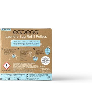 Ecoegg Laundry Egg Refill Pellets 50 Wash - Fresh Linen Scent | Eco-Friendly Detergent Alternative - Buy Online on SooperMarket.com