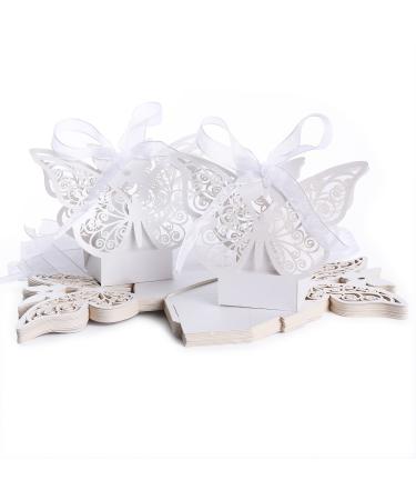 Lodokdre Pack of 20 Sweets Sweets Box Large Butterfly for Wedding Christening