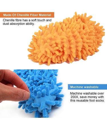 10pcs Washable Microfiber Mop Slipper Shoes Cover - Reusable Foot Socks for Floor Polishing - Ideal for Bathroom, Office, Kitchen & House Cleaning - Buy Online on SooperMarket.com