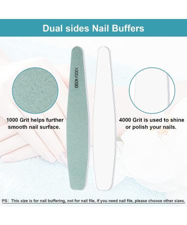 Diesisa 15pcs 1000/4000 Grit Nail Files - Double-Sided Nail Buffering Emery Boards for Natural Nails - Manicure Pedicure Tools for Home & Salon - Buy Online on SooperMarket.com