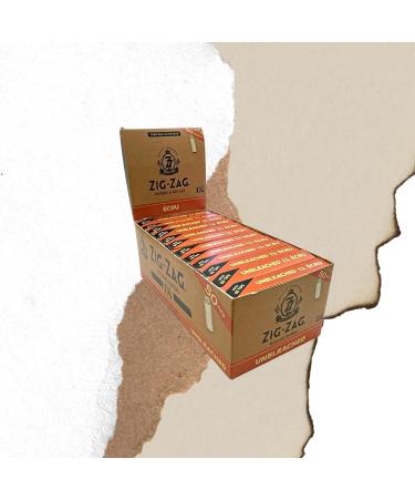 Zig-Zag - Unbleached Paper and Unbleached Tips COMBO 50 Papers and Tips in each pack Carton 24 units Size 1 1/4 100% Natural Gum Arabic No Bleach Authentic Made in France Qualit Sup rieure Since 1879 - Buy Online on SooperMarket.com