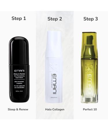 Emani Halo Vegan Anti-Aging Collagen Serum | Fine Lines Wrinkles & Texture Relief - 1.18 fl oz - Buy Online on SooperMarket.com