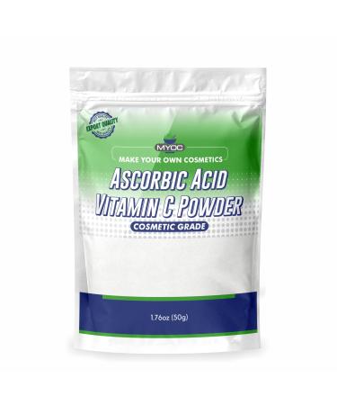 Ascorbic Acid Vitamin C Powder 50 Gm Ascorbic Acid for Serum Ascorbic Acid Powder for Cosmetic Ascorbic Acid for Skin Ascorbic Acid for Cleaning Ascorbic Acid Powder for Pool Stain Pack of 1