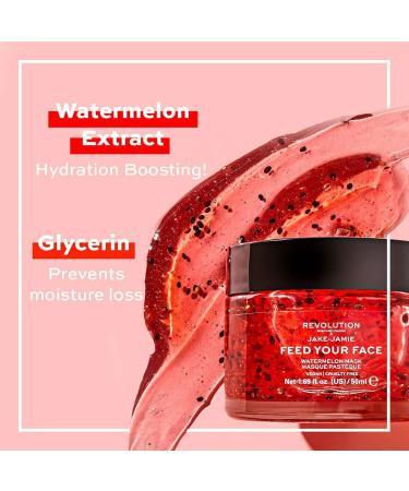 Revolution Skincare London Watermelon Hydrating Face Mask 50ml - Moisturizing Formula by Jake Jamie - Buy Online on SooperMarket.com