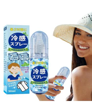 Skin Cooling Spray | Cool Down Spray | Body Instant Cooling Mist Spray for Hot Weather | Lightweight Soothing Summer Spray for Clothes and Skin Cooling Sprayer 50g