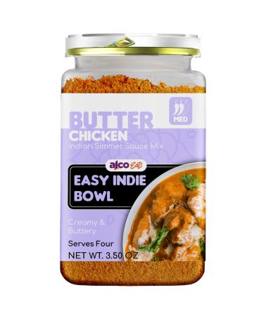 Alcoeats Butter Chicken Simmer Sauce With Garam Masala | 1 Jar Makes 4 Meals | Vegetarian, Preservative Free & Gluten Free | Cook Authentic Indian Within 15 mins Butter Chicken 1 Pack