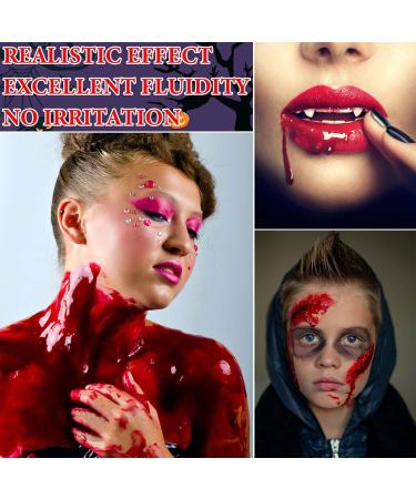 Realistic Fake Blood Spray for Halloween | Washable Zombie & Vampire Costume Makeup | SFX Liquid Blood Splatter - Buy Online on SooperMarket.com
