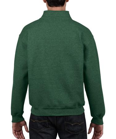 Gildan Men's Fleece Quarter-Zip Cadet Collar Sweatshirt - Large Black | Style G18800 - Buy Online on SooperMarket.com