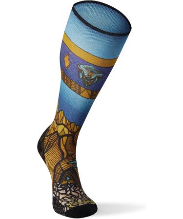 Smartwool Men's Performance Ski Zero Cushion Mountain Escape Print OTC Sock - Desert Sand, Large - Buy Online on SooperMarket.com