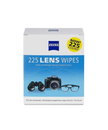 Zeiss Pre-moistened Lens Cleaning Wipes Convenient Dispenser Pack | Gentle and Thorough Cleaning of Valuable Optical Surfaces | Perfect to Preserve Integrity of Optics | 225 Count