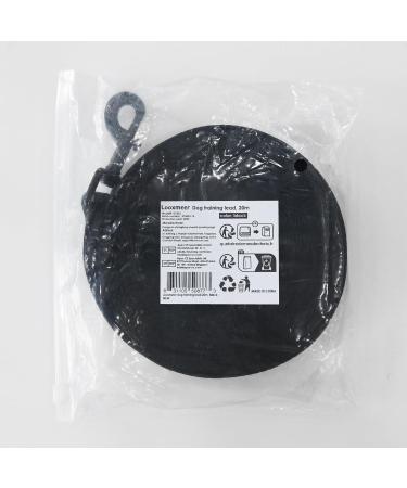 Looxmeer 20m Tow Lines for Dogs | Robust Dog Leash Training Line with Storage Bag Hand Loop & D-Carabiner - Black - Buy Online on SooperMarket.com