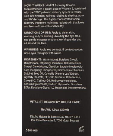 M TIER Vital ET Recovery Boost Face Serum | Anti-Aging Unisex Skincare | 1.0 fl oz - Shop Internationally - Buy Online on SooperMarket.com
