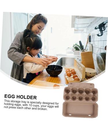 Mikikit 20pcs 10 Pulp Egg Tray Fold up Flats Folding Tray Paper Egg Tray Home Egg Tray Pearlescent Dispenser - Buy Online on SooperMarket.com