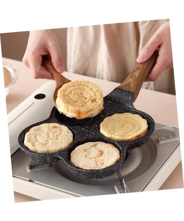 PRETYZOOM 1pc Hamburger Pancake Pan Mini Pan Pancake Maker Pan Kitchen Accessory 4 Hole Omelette Pan Egg Pan for Gas Stove Omelette Frying Pan Medical Stone Fried Eggs Egg Plate - Buy Online on SooperMarket.com