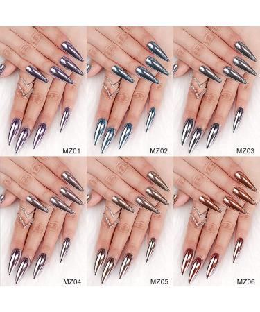 Saviland Chrome Nail Powder Set - 12 Gold Metallic Colors for Mirror and Bubble Effect Nail Art Manicure - Buy Online on SooperMarket.com