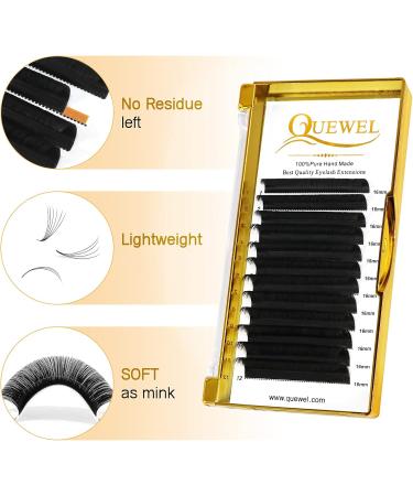 QUEWEL Easy Fan 2D-20D Volume Lash Extensions 0.03D Curl 16mm - Self Fanning Eyelash Extensions for Easy Fan Volume Lashes - Automatic Blooming - 1 Count - Buy Online on SooperMarket.com