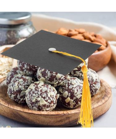 Alipis Graduation Cupcake Toppers 2024 Graduation Cap Cake Topper Class of 2024 Grad Cap Cupcake Pick Congrat Centerpiece Stick for 2024 Graduation Party Cake Decoration Black 30pcs - Buy Online on SooperMarket.com
