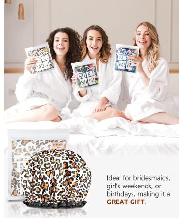 Mikimini Leopard Shower Hoods for Girls - Medium Size 2-Pack Waterproof & Reusable with Black Lace - Buy Online on SooperMarket.com