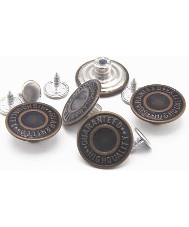 20mm Copper Tack Buttons - 12 Sets Combo for Jean Replacement - Buy Online on SooperMarket.com