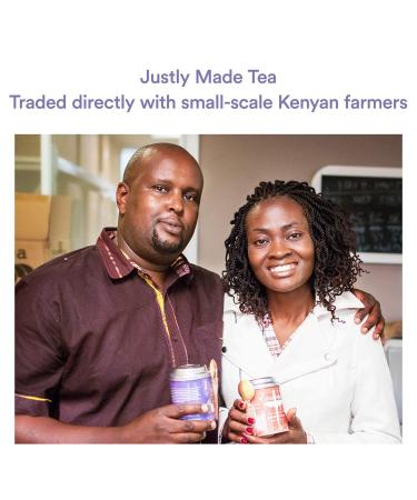 JusTea PURPLE RAIN | Loose Leaf Purple Tea | Tin with Hand Carved Tea Spoon | 40+ Cups (2.8oz) | Very Low Caffeine | Award-Winning | Fair Trade | Non-GMO Loose Leaf Tea Tin - Buy Online on SooperMarket.com