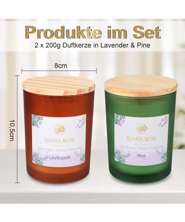 Luana Rose Scented Candles Gift Set 2x200g Natural Soy Wax Aromatherapy - Long-lasting Fragrance with Essential Oils - Perfect High-Quality Gifts for Women - Buy Online on SooperMarket.com