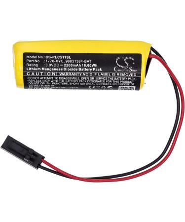 2200mAh 3.0V Battery Replacement for Allen Bradley PLC-5 Controller Series D - 9556902-LITH 1770-XYC 1770-XYC/A - Buy Online on SooperMarket.com