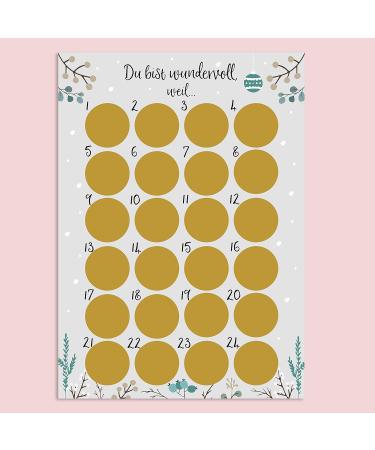 Nastami Scratch-Off Advent Calendar A3 - You Are Wonderful Christmas Countdown Calendar for Festive Fun - Buy Online on SooperMarket.com