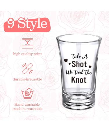 Zubebe 72 Pieces 'We Tied the Knot' Acrylic Shot Glasses for Wedding Guests - Bridal Party Favors (9 Styles) - Buy Online on SooperMarket.com