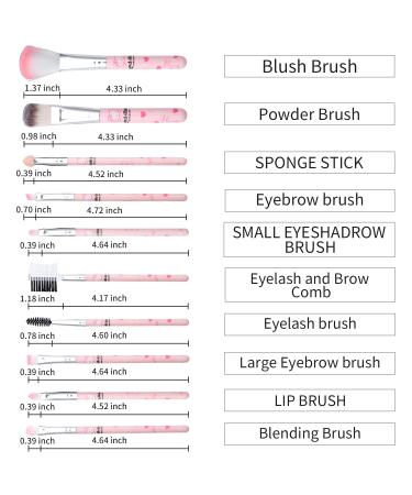 Kawaii Kitty Makeup Brush Set with Mirror Comb - 10pcs Cat Gift Set for Girls - Buy Online on SooperMarket.com