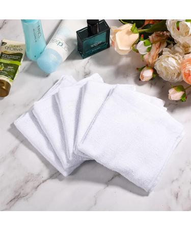 60 Pcs 12x12 Inch White Cotton Washcloths Set - Absorbent & Multipurpose Face Towels for Bathroom & Kitchen - Machine Washable Gym Towels & Cleaning Rags - Buy Online on SooperMarket.com