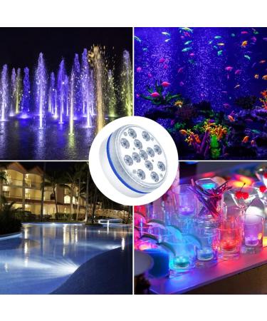 Yotun Underwater LED Pool Lights - 4PCs RGB Color Changing with RF Remote Control | IP68 Waterproof Suction Cup Decorative Lights for Pools & Ponds - Buy Online on SooperMarket.com