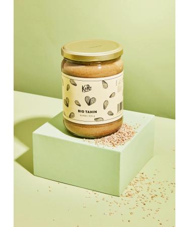 KoRo - Organic dark tahini 500 g - made from unpeeled sesame seeds - Perfect for making hummus - Creamy consistency - No additives