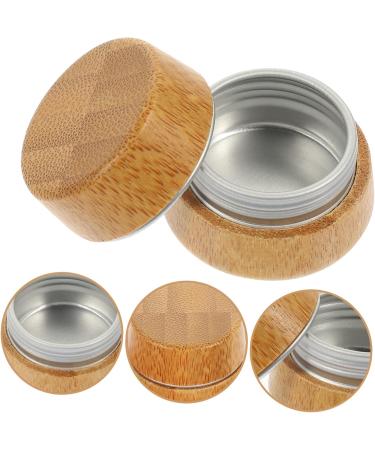 TENDYCOCO Aluminum Tin Box Empty Cream Jar Lip Balm Containers Tins Sample Containers Small Containers Aluminum Tin Cans Empty Makeup Jars Candle Tin Jar Travel Bamboo Daily Use Screw Cap - Buy Online on SooperMarket.com