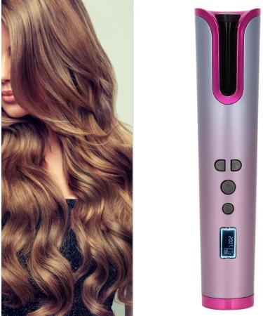 Automatic Hair Curler - USB Rechargeable Cordless Curling Iron Wand with 6 Temp Settings - Perfect for Effortless Hair Styling - Buy Online on SooperMarket.com
