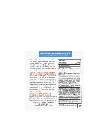 Neutrogena On-The-Spot Acne Treatment 0.75 oz - Vanishing Formula - Buy Online on SooperMarket.com
