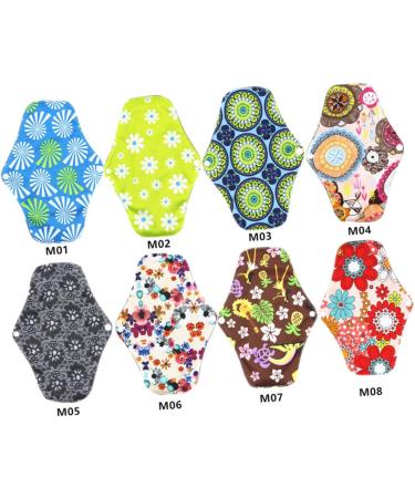 KALLORY 5pcs Reusable Cloth Menstrual Pads - Mama Cloth Liners for Women - Breathable and Portable Napkin Warp Pad - Random Color Pack - 1 Count - Buy Online on SooperMarket.com