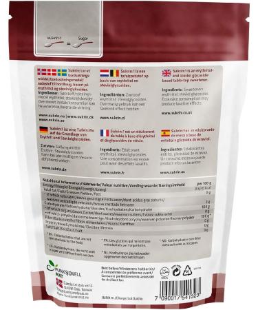 Sukrin 1 - All Natural Zero Calorie Sweetener for Keto & Low Carb Diets - 1lb Pack - Gluten Free, Vegan, Non GMO - Buy Online on SooperMarket.com