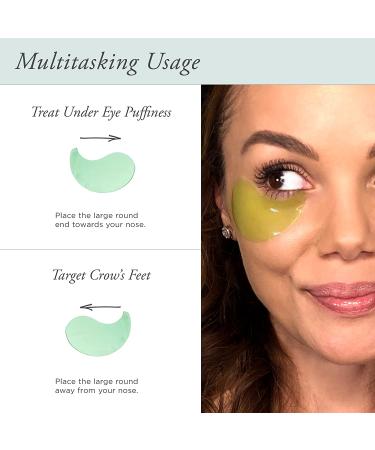 PUR Mellow Eyes Hemp-Derived Eye Patches: Reduce Puffiness & Brighten Under Eye Area with Hemp Seed Oil, Green Tea Extract & Kiwi Fruit Extract - 30 Pairs (Cruelty & Gluten Free) - Buy Online on SooperMarket.com
