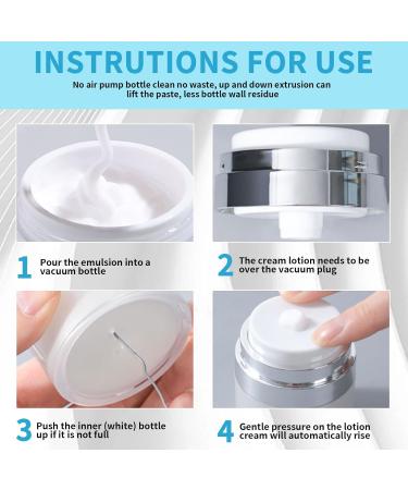 2Pcs 30ml Airless Pump Cream Jar Travel Bottles for Lotions & Makeup - Buy Online on SooperMarket.com