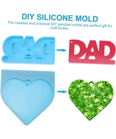 STOBOK 3 Pcs Silicone Mold Dad Keychains Mold Straw Hats for Kids Letter Molds for Chocolate Letter Keychain Silicone Keyring Molds for Resin Template Mother Silica Gel Candy - Buy Online on SooperMarket.com