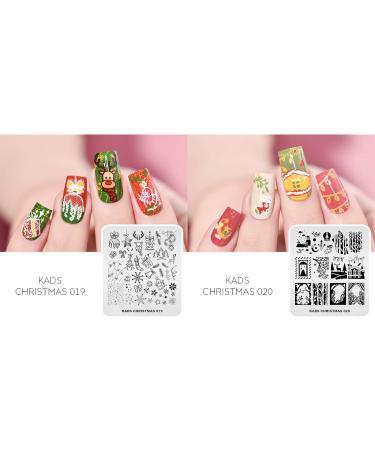 Alexnailart Christmas Nail Stamping Plates Set - 10 Piece Multi-Pattern Design Stencils with Storage Bag (Set7) - Buy Online on SooperMarket.com