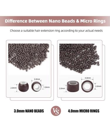 Vlasy 500 Pcs Silicone Micro Rings for I Tip Hair Extensions 4mm Micro Nano Beads Micro Links Hair Beads (Blonde) Micro-4mm-500Pcs Blonde - Buy Online on SooperMarket.com