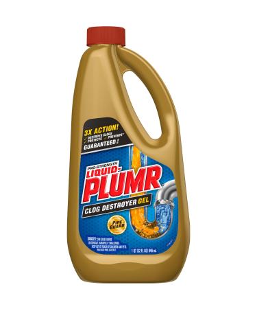 Liquid-Plumr Pro-Strength Clog Remover Full Clog Destroyer 32 Fluid Ounces 1