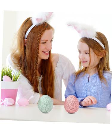 STOBOK Easter Egg Mold Silicone Molds Easter Soap Diy Supply Candle Mold Decorations Vertical Stripes White 7x6.5cm - Buy Online on SooperMarket.com
