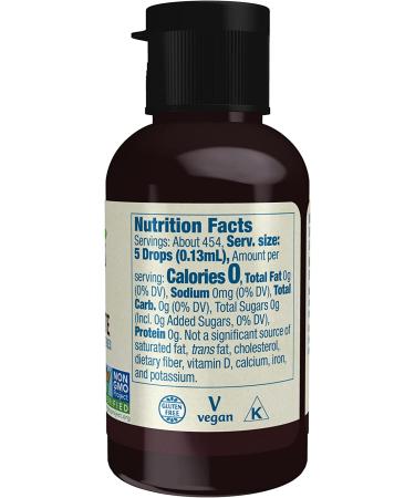 NOW Foods Better Stevia Liquid Dark Chocolate - Zero-Calorie Sweetener - Non-GMO - 2-Ounce - Buy Online on SooperMarket.com