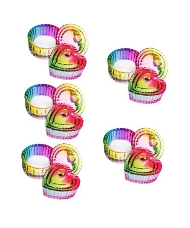 FRCOLOR 10 Pcs colorful crystal cup acrylic nail brush Rainbow Glass Crystal Acrylic dappen dishes monomer glass cups with lid dappen dish for acrylic nails glassware Nail supplies liquid