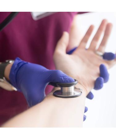 Ammex Indigo Nitrile Exam Gloves 3 Mil Latex Free Powder Free Large (Pack of 100) - Buy Online on SooperMarket.com