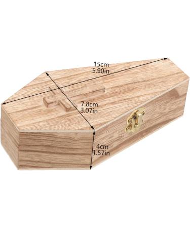 minkissy Box Wood Funeral Dollhouse Coffin Decor Coffins and Caskets Jewelry Casket Terrarium Case Casket Ring Coffin Necklace Organizer Jewelry Organizer Wooden Wedding Small Coffin 15.00X7.80X4.00CM As Shown 1 - Buy Online on SooperMarket.com