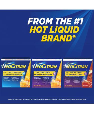 NeoCitran Cold & Sore Throat for Nighttime Relief Lemon 10 Count - Buy Online on SooperMarket.com